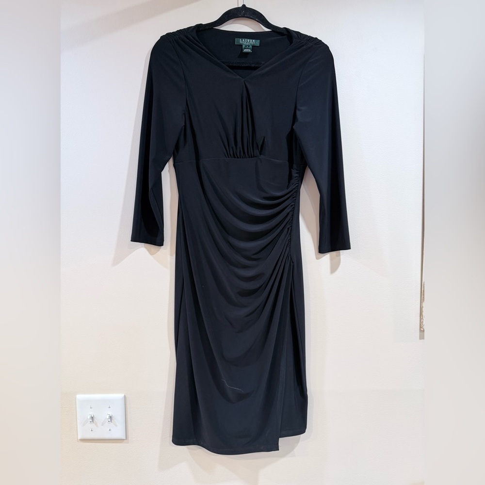 🔥Ralph Lauren Women’s Elegant Black Dress Size 6 EC🔥 - Picture 1 of 5